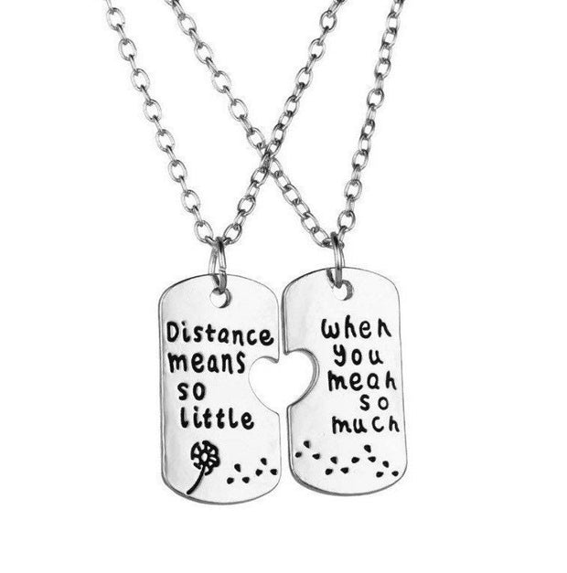 Distance Means So Little Quote, Long Distance Friends Gift Set for 2, Matching Friendship Gifts, Gift for Best Friend, Birthday