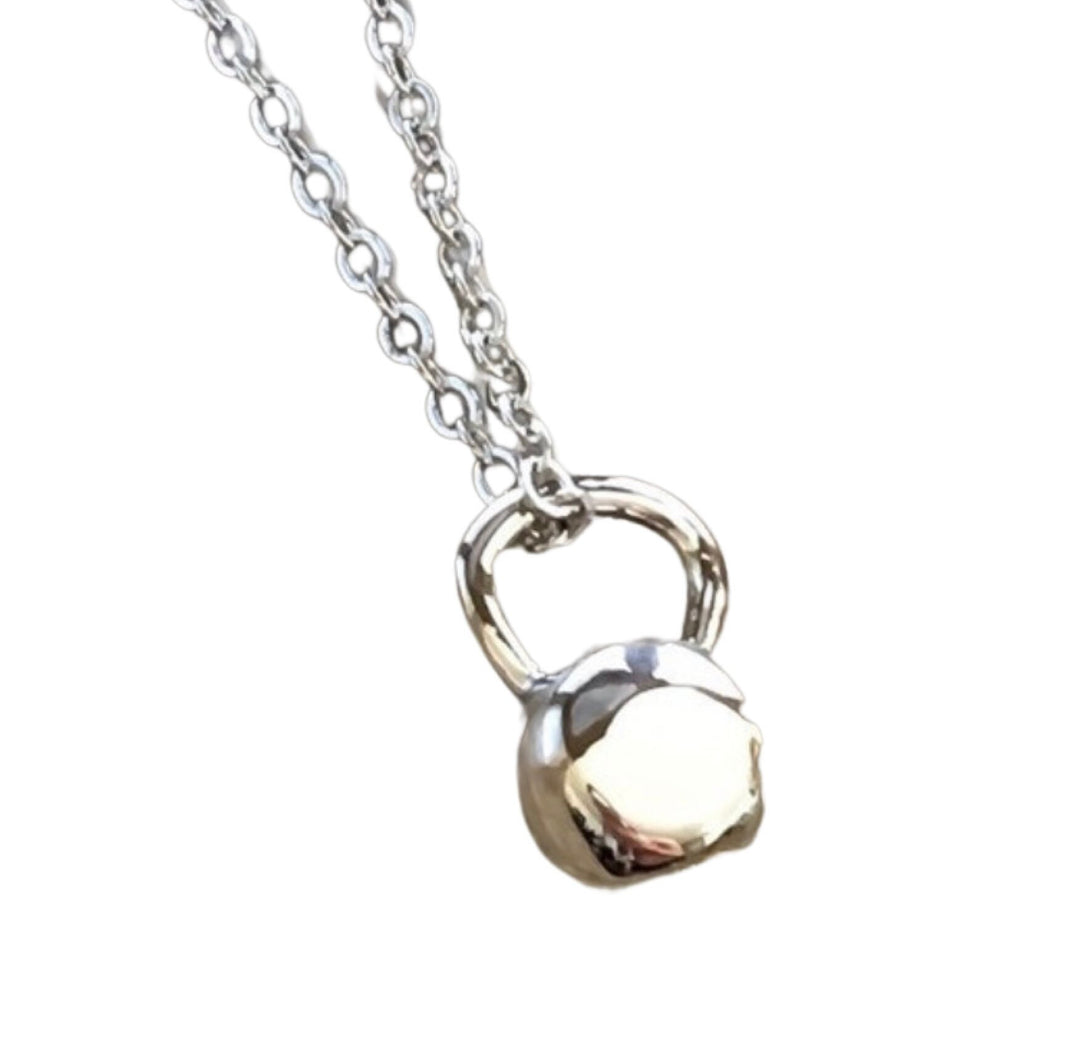 Tiny Kettlebell Necklace, Fitness Gifts, Gym Necklace, Strength Jewelry, Workout Necklace, Kettlebell Charm, Personal Trainer Gift