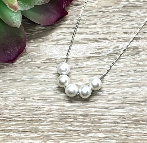 PCOS Warrior Gift, Multiple Pearls Necklace, PCOS Necklace, Meaningful Gift, PCOS Awareness Gift, Polycystic Ovarian Syndrome Pendant