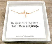 Stepdaughter Gift, Stepmother Gift, EKG Heartbeat Necklace, Blended Family Gift, Stepdaughter Jewelry, Half-Sister Gift, Stepsister Gift