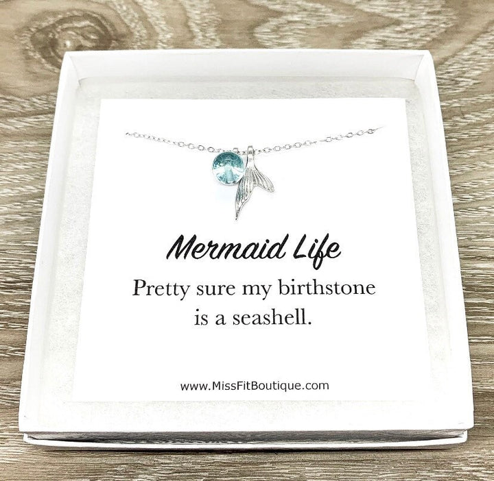 Cadeau sirène, Collier sirène, Collier cristal bleu, Bijou en argent sterling, Amour des sirènes, Collier d'amitié, Cadeau esprit libre, Fêtes