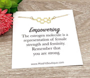 Estrogen Necklace, Affirmation Gift for Women, Strength Gift, Molecular Jewelry, Girl Power Gift, Empowering Gift for Her, Feminist Jewelry