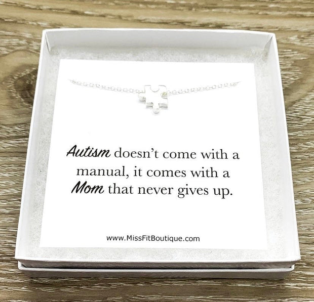 Autism Awareness, Motherhood Necklace, Autism Mom Gift, Puzzle Piece Necklace, Puzzle Jewelry, Special Needs Necklace, Jigsaw Puzzle Gift