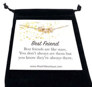 Best Friends Are Like Stars, 3 Stars Necklace, Gift for BFF, Friendship Necklace, Celestial Jewelry, Meaningful Necklace with Card, Sorority