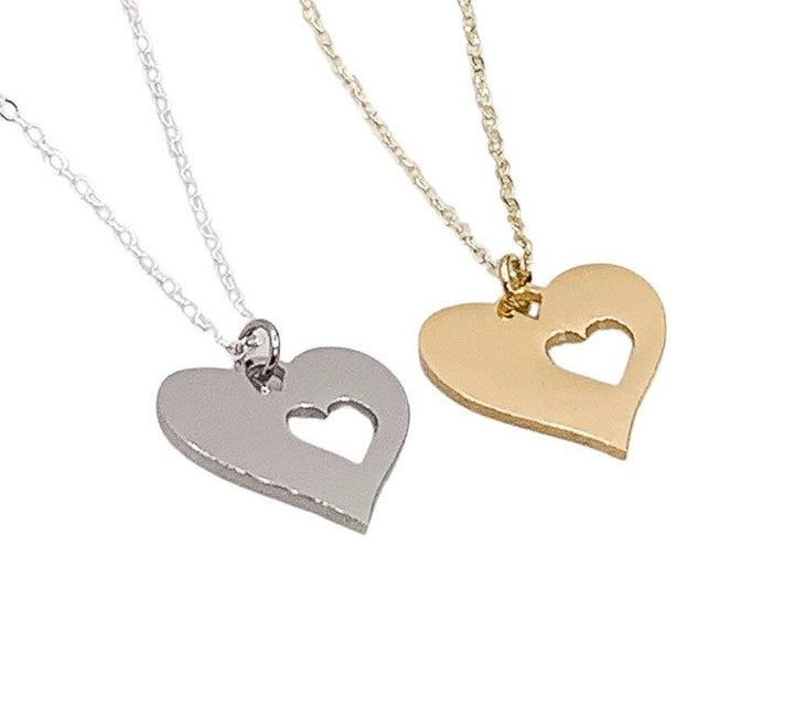 Collier Cœur Découpé, Citation sur le Deuil, Collier Commémoratif, Cadeau de Condoléances, Cadeau Souvenir, Collier Symbolique, Deuil du Père