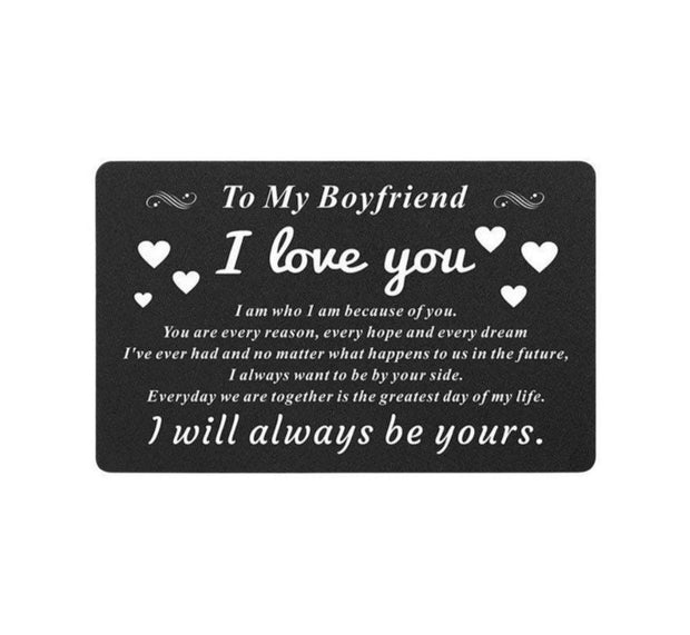 I Love You Quote, Romantic Boyfriend Wallet Card, Gift from Girlfriend, Anniversary Gift, Gift for Boyfriend, Sentimental Gift, Gift for Him