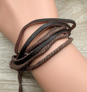 1 Multilayered Wrap Bracelet, Brown Layered Bracelet for Men & Women, Multistrand Charm Bracelet Base, Unisex Jewelry, DIY Jewelry Supplies