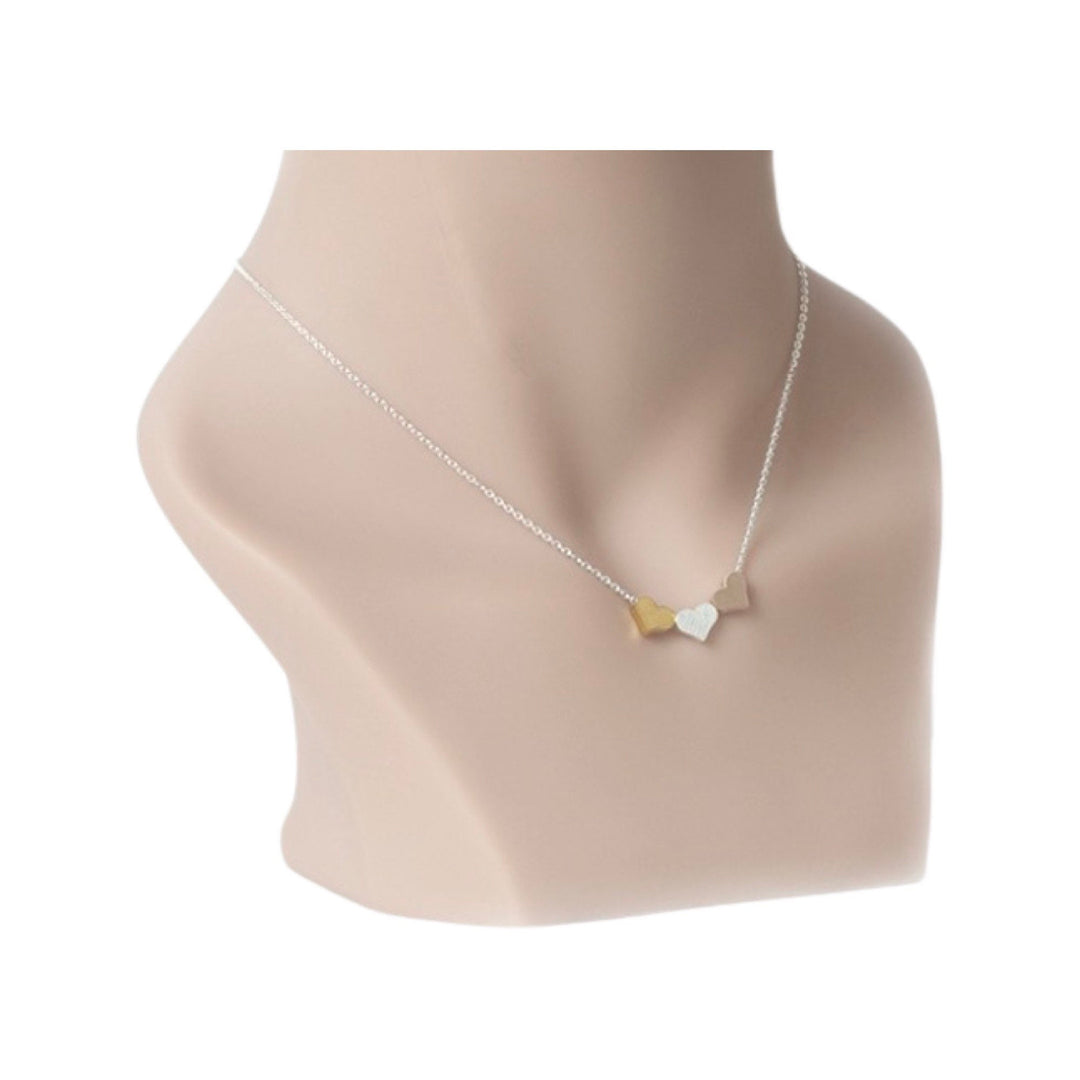 Collier double cœur, cadeau mère-fille, cadeau de maman à sa fille, collier 2 cœurs, cadeau pour un 21e anniversaire, cadeau de départ d'une fille