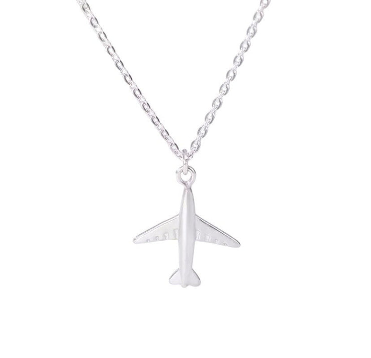 Tiny Airplane Necklace, Dainty Plane Pendant, Cute Gift for Traveler, Minimalist Necklace, Travel Jewelry, Gift for Flight Attendant