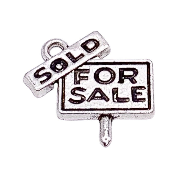 Breloque « Vendu » (1 pièce), breloques pour agent immobilier, cadeau pour agent immobilier, breloques individuelles argentées, breloques de bureau, pour primo-accédants