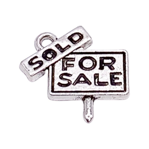 1 Sold For Sale Sign Charm, Realtor Charms, Gift for Real Estate Agent, Individual Silver Tone Charms, Office Charms, First Time Home Buyers