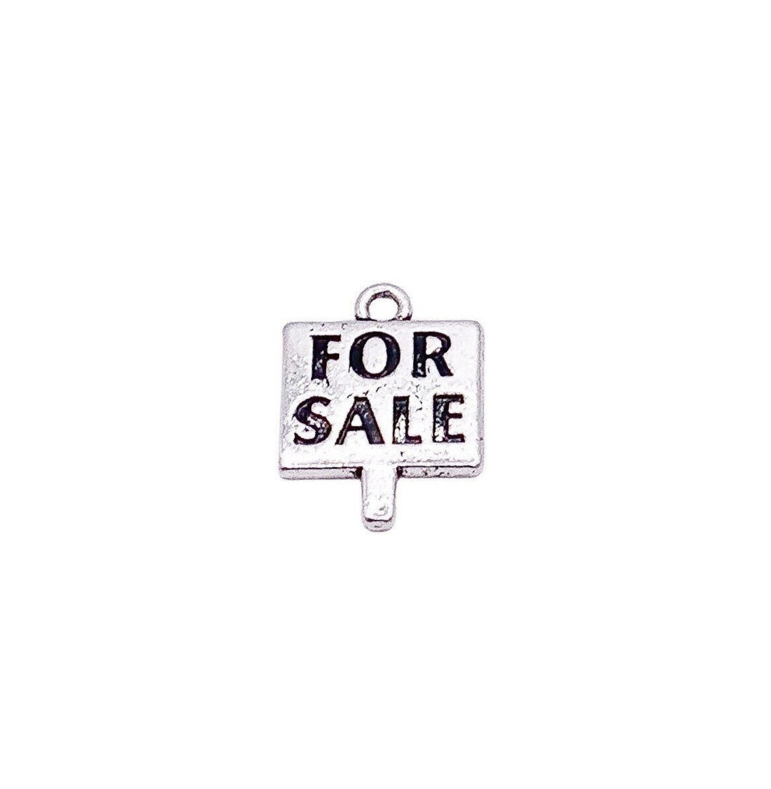 Breloque « Vendu » (1 pièce), breloques pour agent immobilier, cadeau pour agent immobilier, breloques individuelles argentées, breloques de bureau, pour primo-accédants