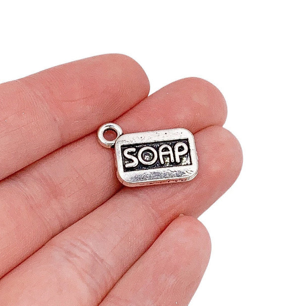 1 Soap Charm, Tiny Bar of Soap Charm, Beauty Charms, Girls Charms, Individual Charm, Bathroom Charms, Girlie Charm, DIY Jewelry