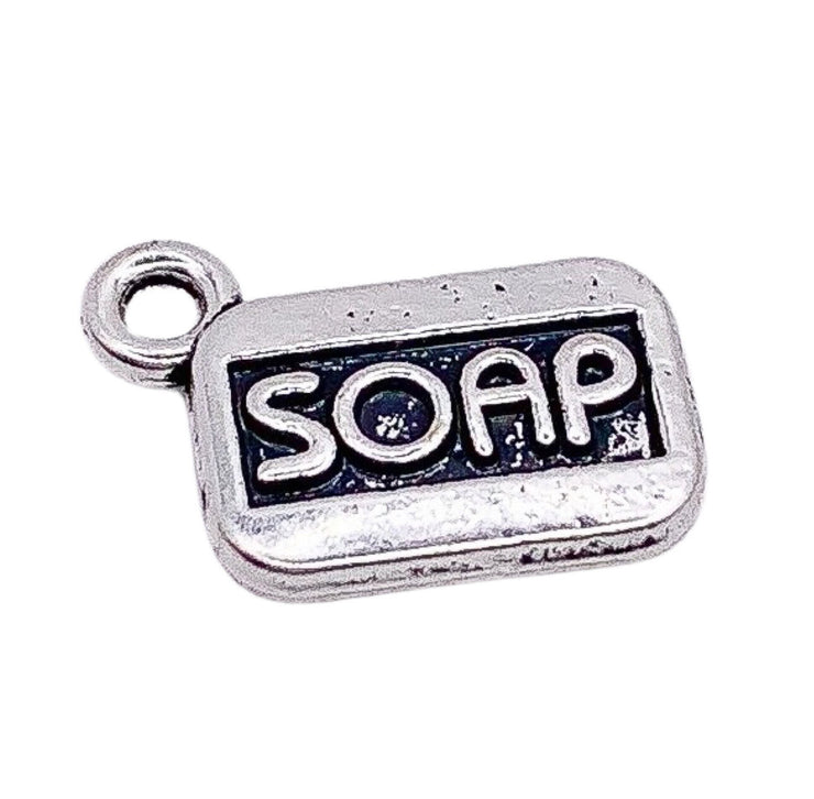 1 Soap Charm, Tiny Bar of Soap Charm, Beauty Charms, Girls Charms, Individual Charm, Bathroom Charms, Girlie Charm, DIY Jewelry