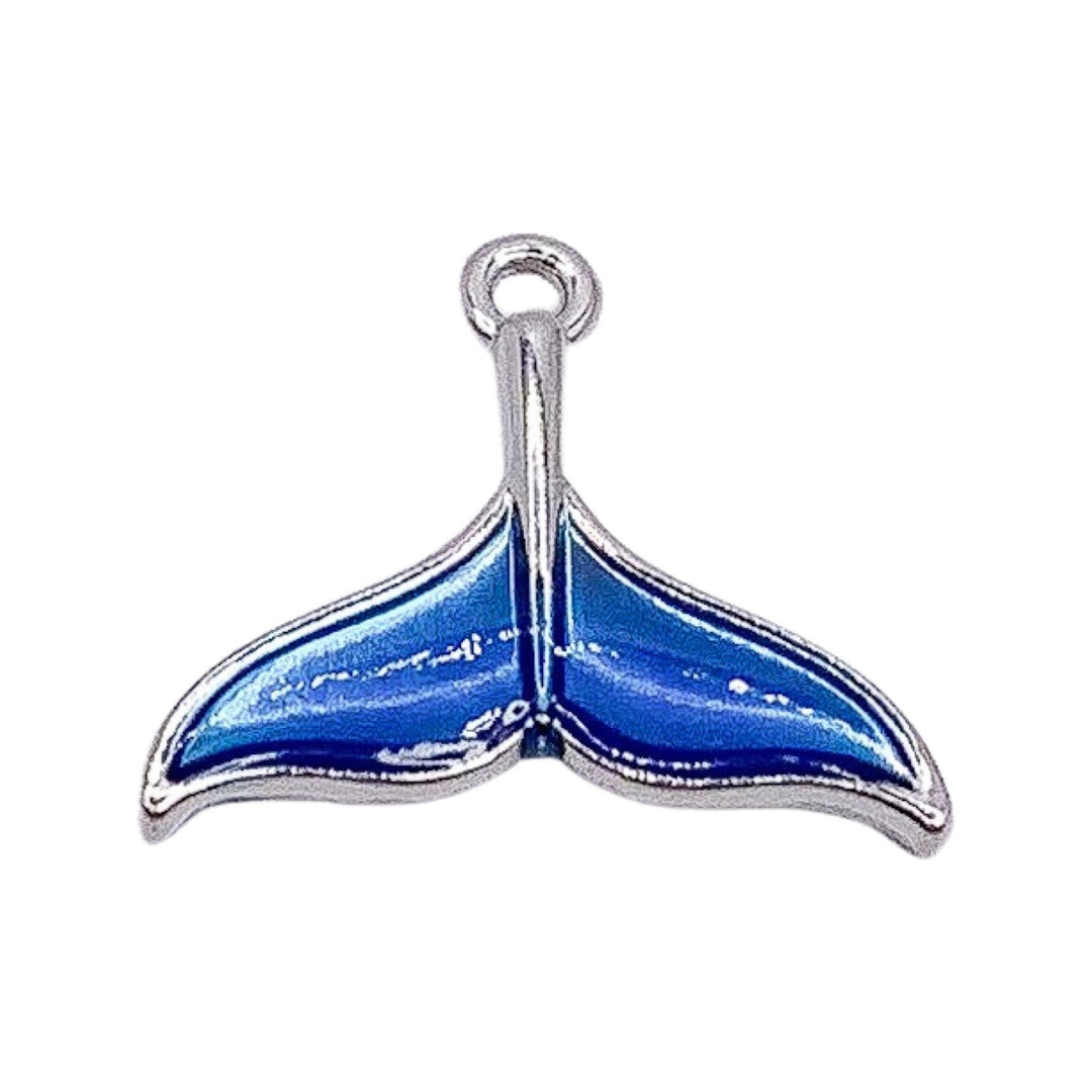 1 Breloque Queue de Poisson Bleue, Breloques de Pêche, Breloque Queue de Baleine, Breloque Queue de Sirène, Breloque Individuelle, Cadeau pour les Amoureux des Sirènes, Éléments de Création de Bijoux