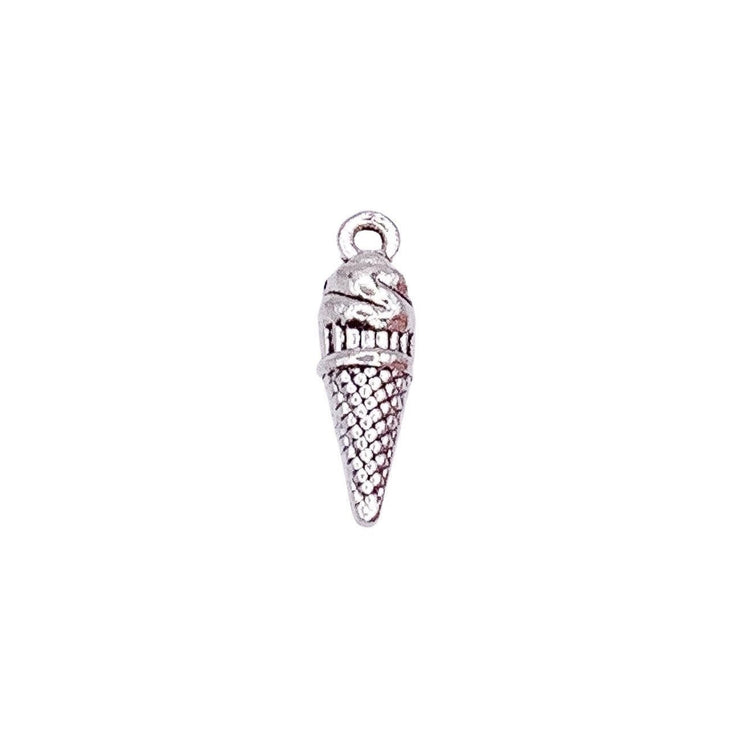 1 Ice Cream Cone Charm, Individual Food Charms, Ice Cream Charms, Summer Charms, Cold Treat Charms, Sweet Foodie Charms, DIY Jewelry