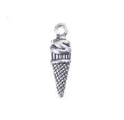 1 Ice Cream Cone Charm, Individual Food Charms, Ice Cream Charms, Summer Charms, Cold Treat Charms, Sweet Foodie Charms, DIY Jewelry