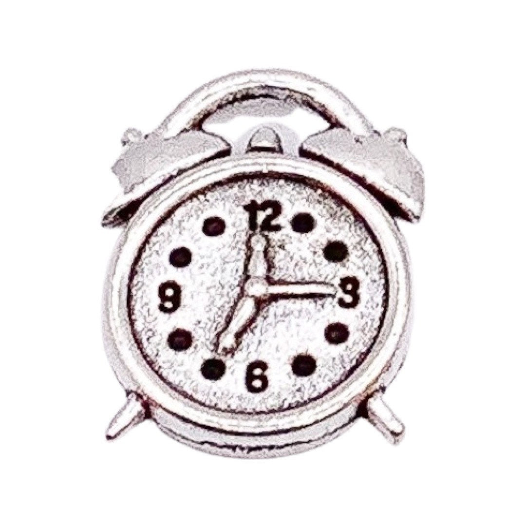 1 Breloque Réveil, Breloques Horloge, Breloques Heure, Breloques Individuelles, Breloque Horloge, Porte-Bonheur, Accessoires de Création de Bijoux