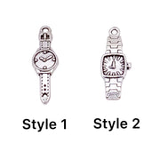 1 Time Watch Charm, Wristwatch Charm, Clock Charms, Time Charms, Individual Charms, Timepiece Charm, DIY Jewelry Findings