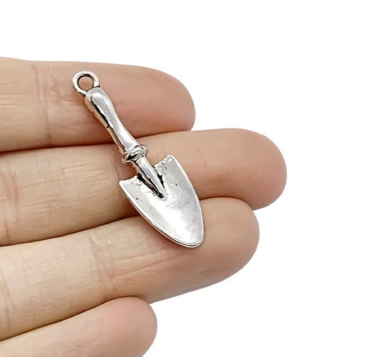 1 Tiny Gardening Trowel Charm, Gardening Charms, Gift for Gardener, Tools Charm, Landscape Charm, Backyard Charms, Fall Charms