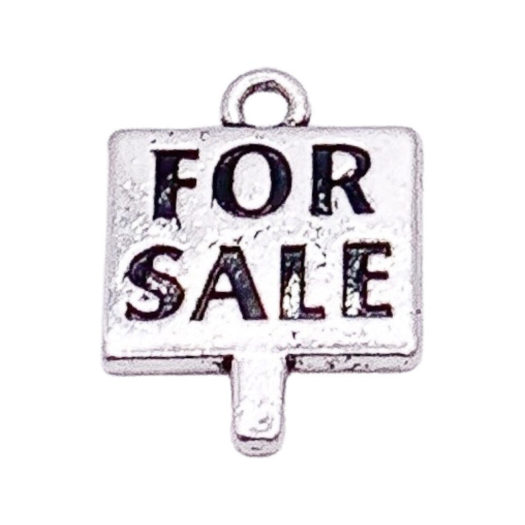 Breloque « Vendu » (1 pièce), breloques pour agent immobilier, cadeau pour agent immobilier, breloques individuelles argentées, breloques de bureau, pour primo-accédants