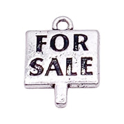 1 Sold For Sale Sign Charm, Realtor Charms, Gift for Real Estate Agent, Individual Silver Tone Charms, Office Charms, First Time Home Buyers