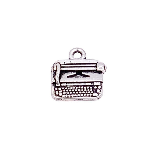 1 Mini Typewriter Charm, Writer Charms, Typewriter Pendants, Technology Charms, Computer Charms, Jewelry Findings, DIY Jewelry