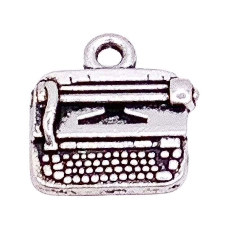 1 Mini Typewriter Charm, Writer Charms, Typewriter Pendants, Technology Charms, Computer Charms, Jewelry Findings, DIY Jewelry