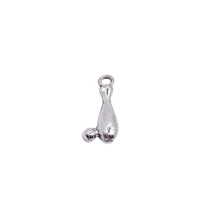 1 Bowling Charm, Bowling Pin Charms, Individual Charms, Bowling Ball Charm, Gift for Bowling Player, Gaming Charms, DIY Jewelry Findings