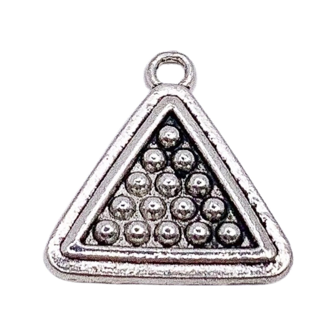 Breloque boules de billard, breloque table de billard, breloque triangle de billard, breloques individuelles, cadeau pour joueur de billard, breloques de jeu, apprêts pour bijoux