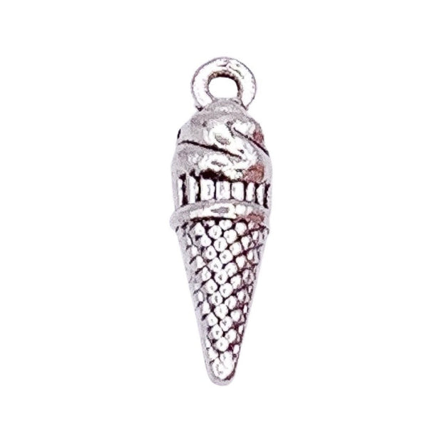 1 Ice Cream Cone Charm, Individual Food Charms, Ice Cream Charms, Summer Charms, Cold Treat Charms, Sweet Foodie Charms, DIY Jewelry