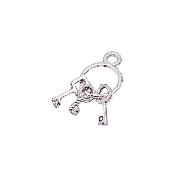 1 Tiny Key Set Charm, Skeleton Key Charms, Real Estate Charm, Individual Charms, Partners in Crime, Good Luck Charm, DIY Jewelry Findings