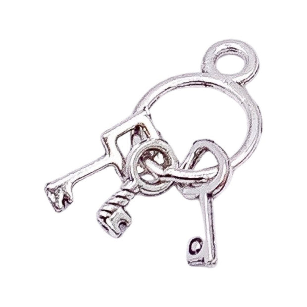 1 Tiny Key Set Charm, Skeleton Key Charms, Real Estate Charm, Individual Charms, Partners in Crime, Good Luck Charm, DIY Jewelry Findings