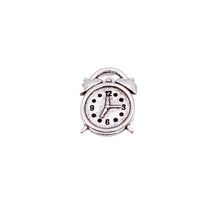 1 Alarm Clock Charm, Clock Charms, Time Charms, Individual Charms, Timepiece Charm, Good Luck Charm, DIY Jewelry Findings