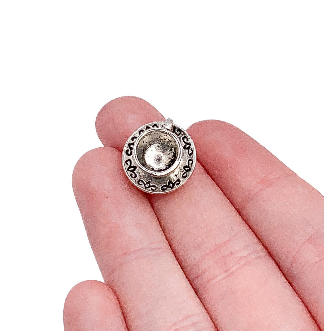 Lot de breloques sur le thème du café : breloques tasses à café, mini-mugs, breloques grains de café individuelles, cadeau pour les amateurs de café, breloques barista, bijoux à faire soi-même