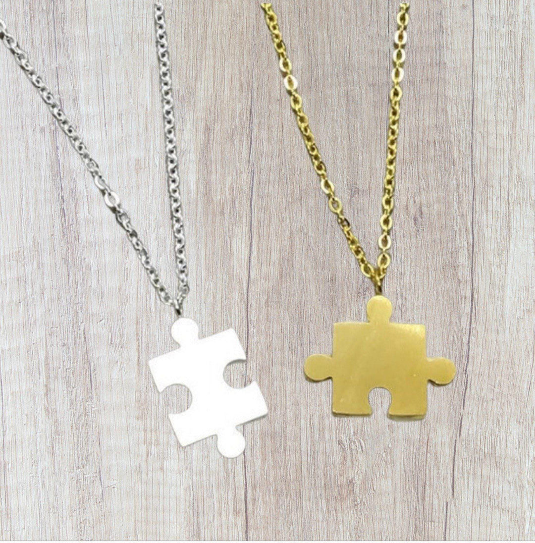 Ensemble de colliers puzzle pour 2, colliers puzzle entrelacés, pour meilleures amies, collier d'amitié, bijoux pour sœurs de cœur