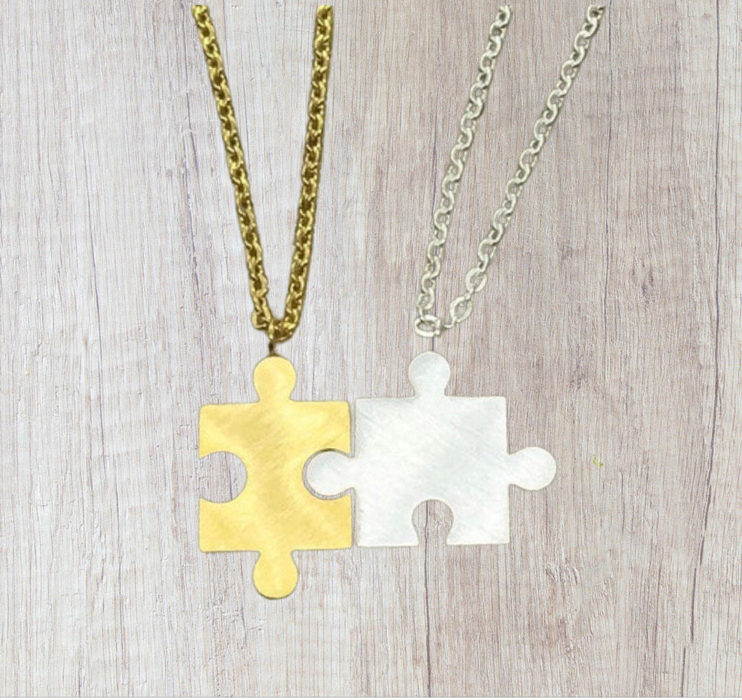 Ensemble de colliers puzzle pour 2, colliers puzzle entrelacés, pour meilleures amies, collier d'amitié, bijoux pour sœurs de cœur