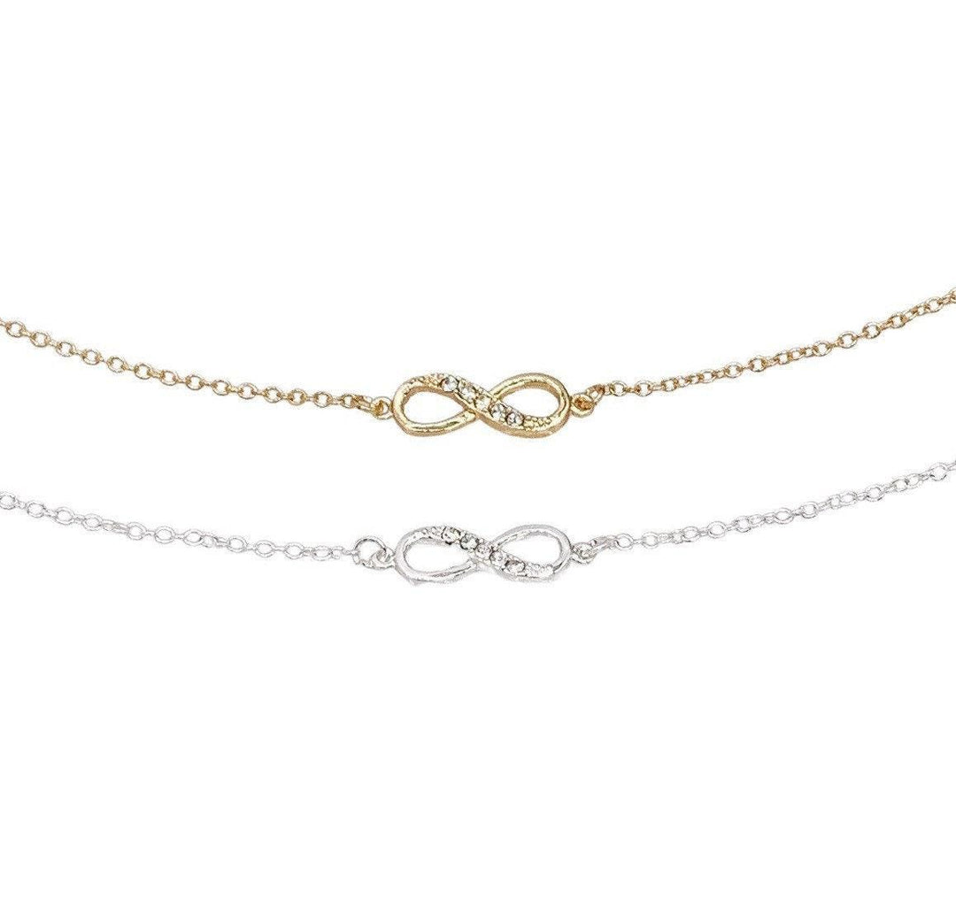 Bracelet infini, Bracelet chaîne symbole infini, Bijou éternité, Bracelet délicat, Cadeau symbolique, Bijou minimaliste