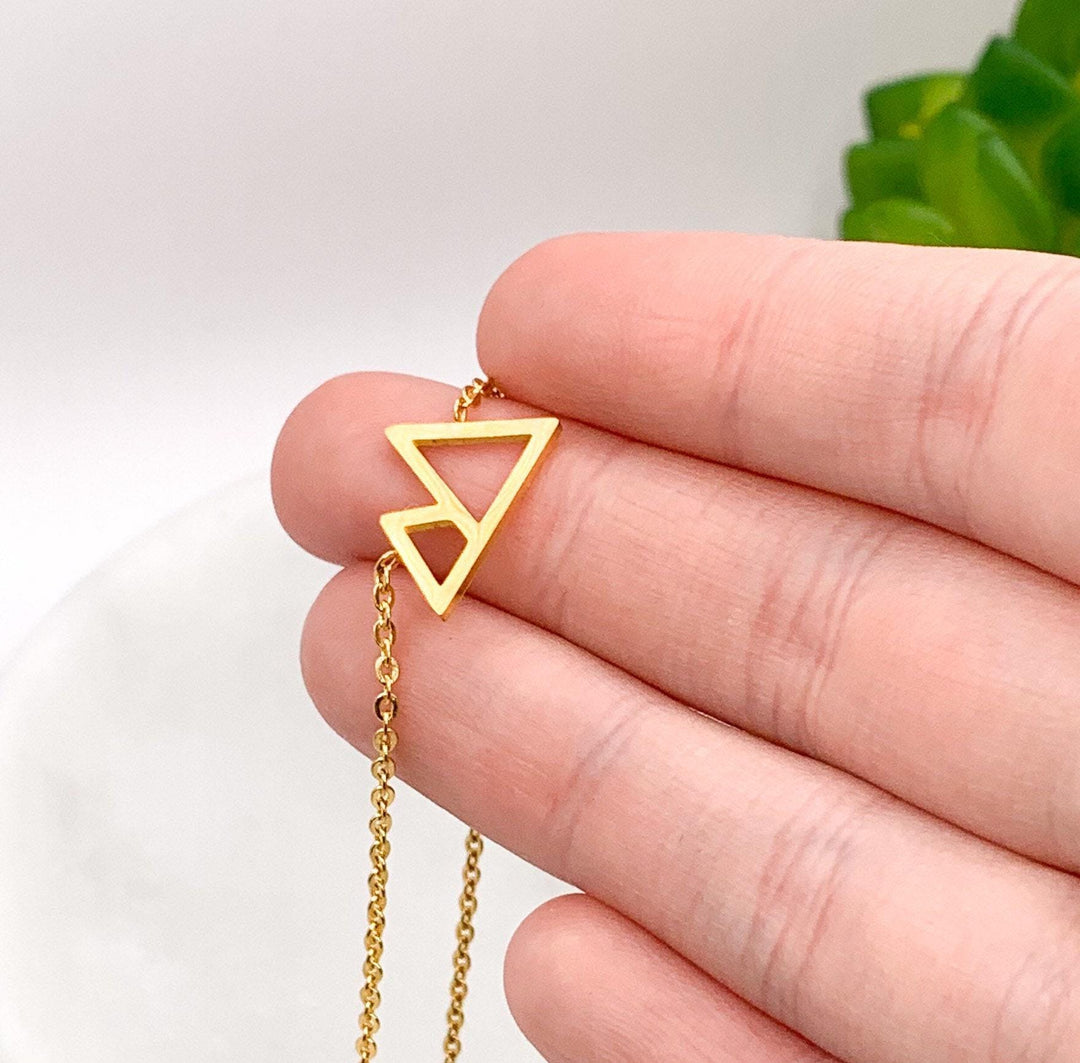 Bracelet Chaîne Montagne, Bracelet de Voyage, Bijou Minimaliste, Cadeau pour Amoureux de la Nature, Bracelet de Randonnée, Cadeau Symbolique pour Voyageur, Cadeau de Pâques