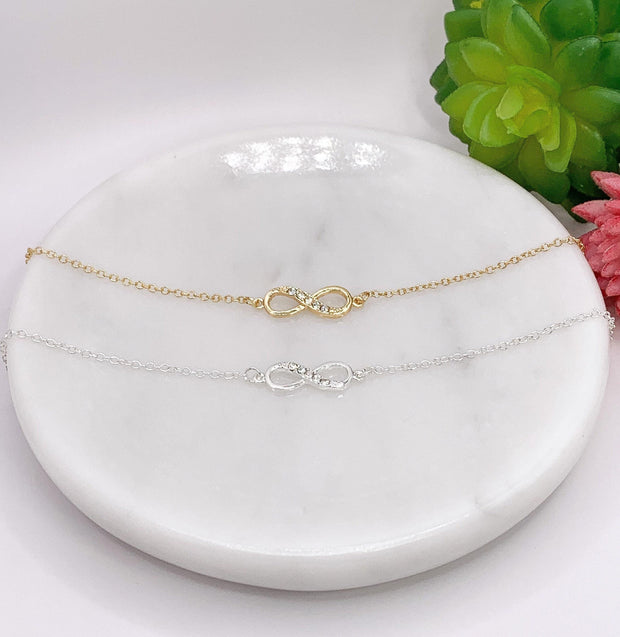 Infinity Bracelet, Infinity Symbol Chain Bracelet, Eternity Jewelry, Delicate Bracelet, Meaningful Gift, Minimalist Jewelry Gift