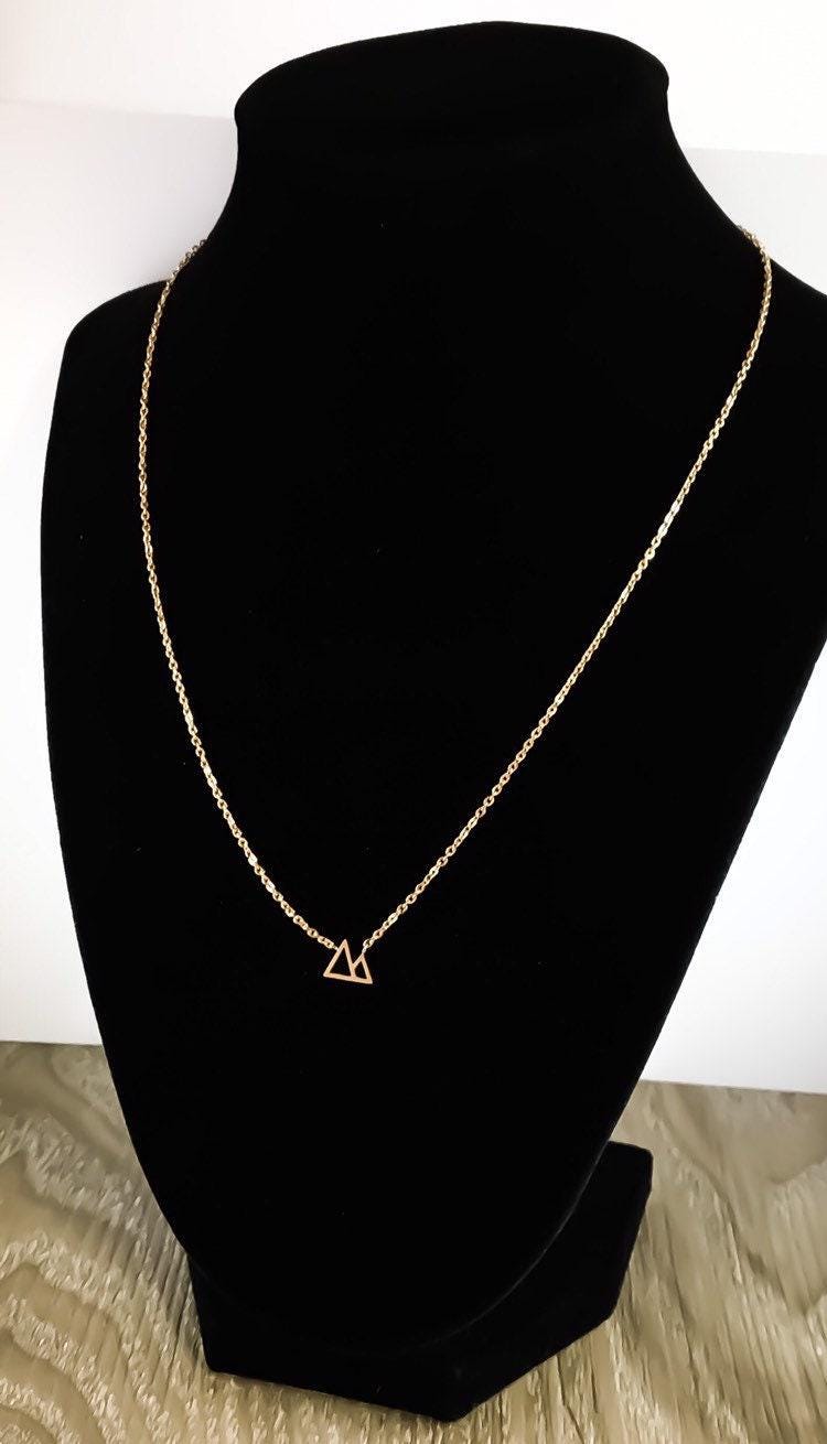 Collier Montagne, Collier Alpin, Collier Voyage, Pendentif Twin Peak, Collier Plein Air, Collier Randonnée, Sommet de Montagne, Bijou Minimaliste