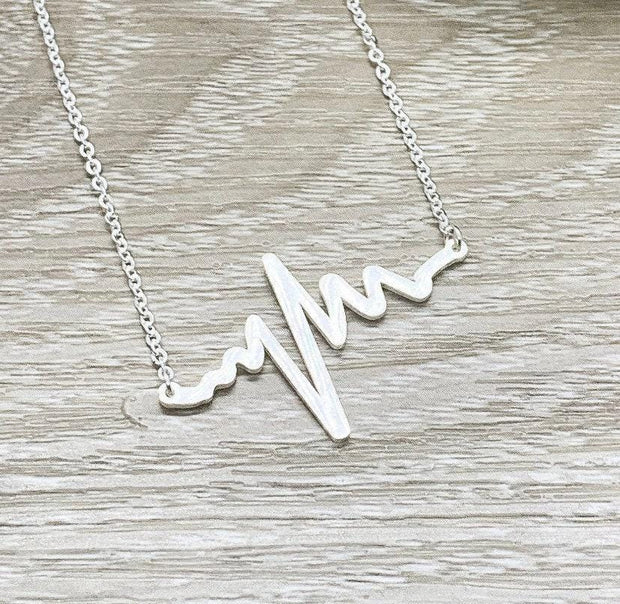 Heartbeat Necklace, Stainless Steel Jewelry,  for Mom,  for Grandma, Nurse Necklace, Midwife ,  from Daughter, Birthday