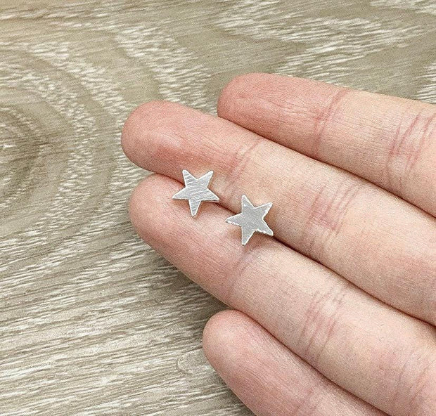 Star Earrings, Minimal Star Stud Earrings, Celestial Jewelry, Star Post Earrings, Dainty Jewelry, Bridesmaid Stud Earrings, Friendship Gift