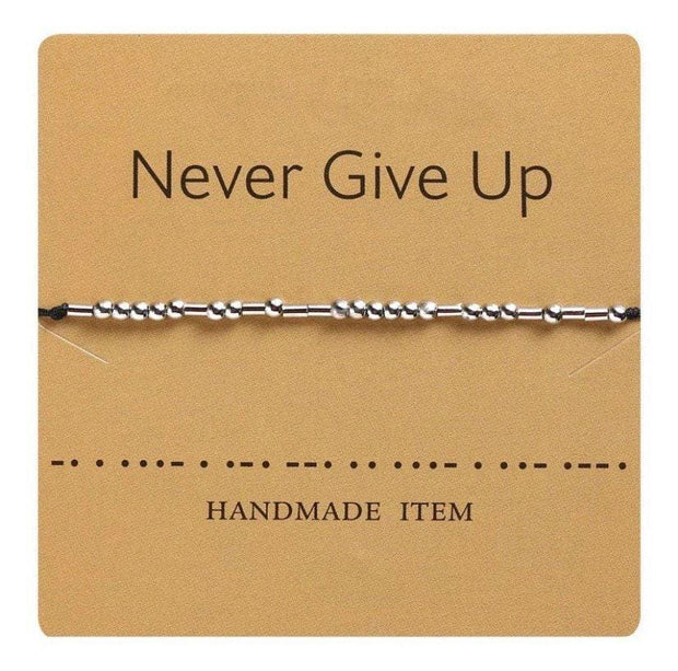 I Love You Morse Code Bracelet, Never Give Up Bracelet, Best Friend Bracelet, Friendship Bracelet, Female Friend Gift, Morse Code Jewelry