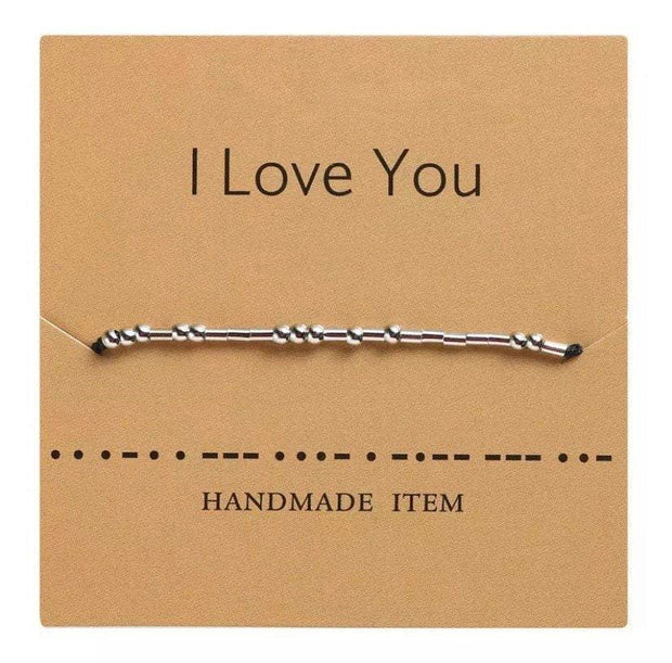 I Love You Morse Code Bracelet, Never Give Up Bracelet, Best Friend Bracelet, Friendship Bracelet, Female Friend Gift, Morse Code Jewelry