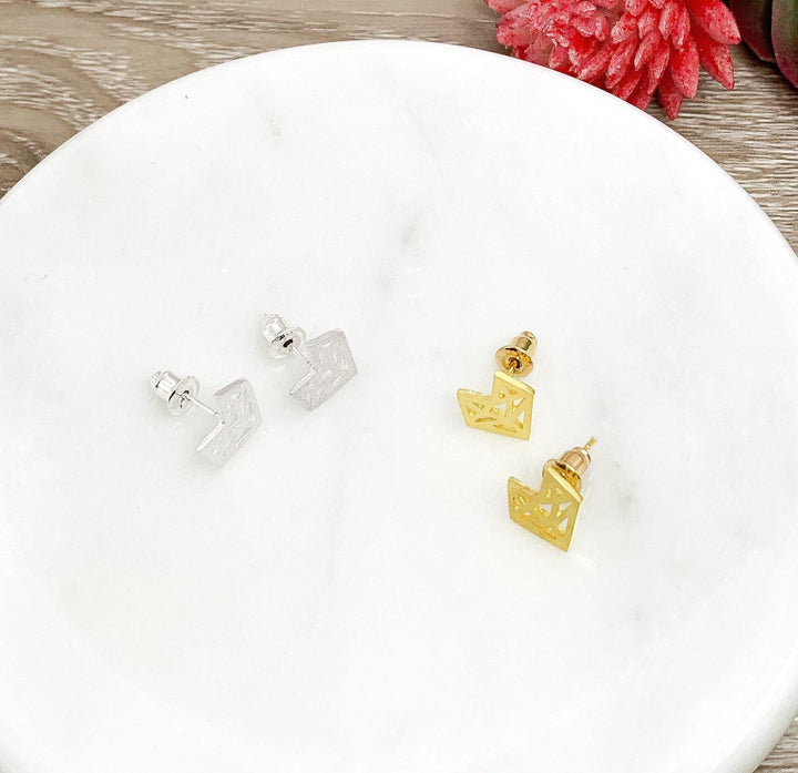 Boucles d'oreilles puces renard, puces renard origami, bijoux faune sauvage, boucles d'oreilles animaux de la forêt, cadeau pour amoureux des animaux, boucles d'oreilles fantaisie