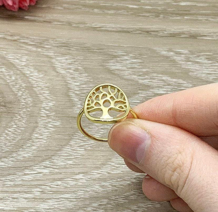 Family Tree Ring, Celtic Tree Branches Ring, Gift for Nature Lover, Stacking Ring, Promise Ring, Statement Ring, Delicate Ring, Life Ring