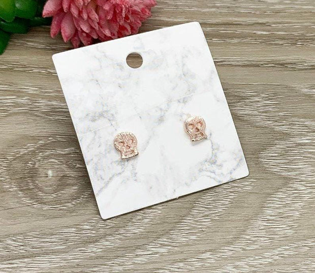 Skull Stud Earrings, Skull Studs, Earrings for Teens, Anatomy Earrings, Badass Jewelry, Science Jewelry, Skeleton Studs, Halloween Jewelry