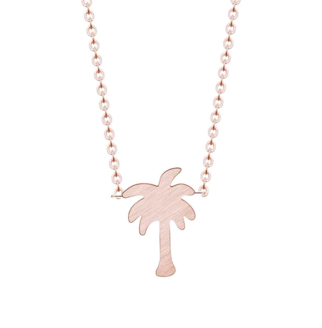 Collier Petit Palmier, Collier Tropical, Cadeau pour les Amoureux de l'Océan, Bijou de Plage, Bijou Palmier, Collier Côtier, Collier Paysage Marin