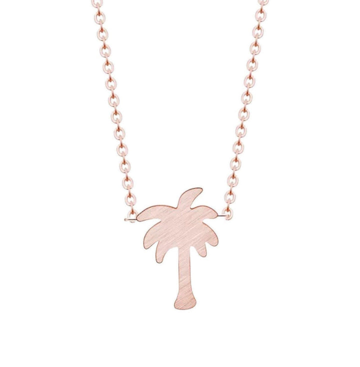 Collier Petit Palmier, Collier Tropical, Cadeau pour les Amoureux de l'Océan, Bijou de Plage, Bijou Palmier, Collier Côtier, Collier Paysage Marin